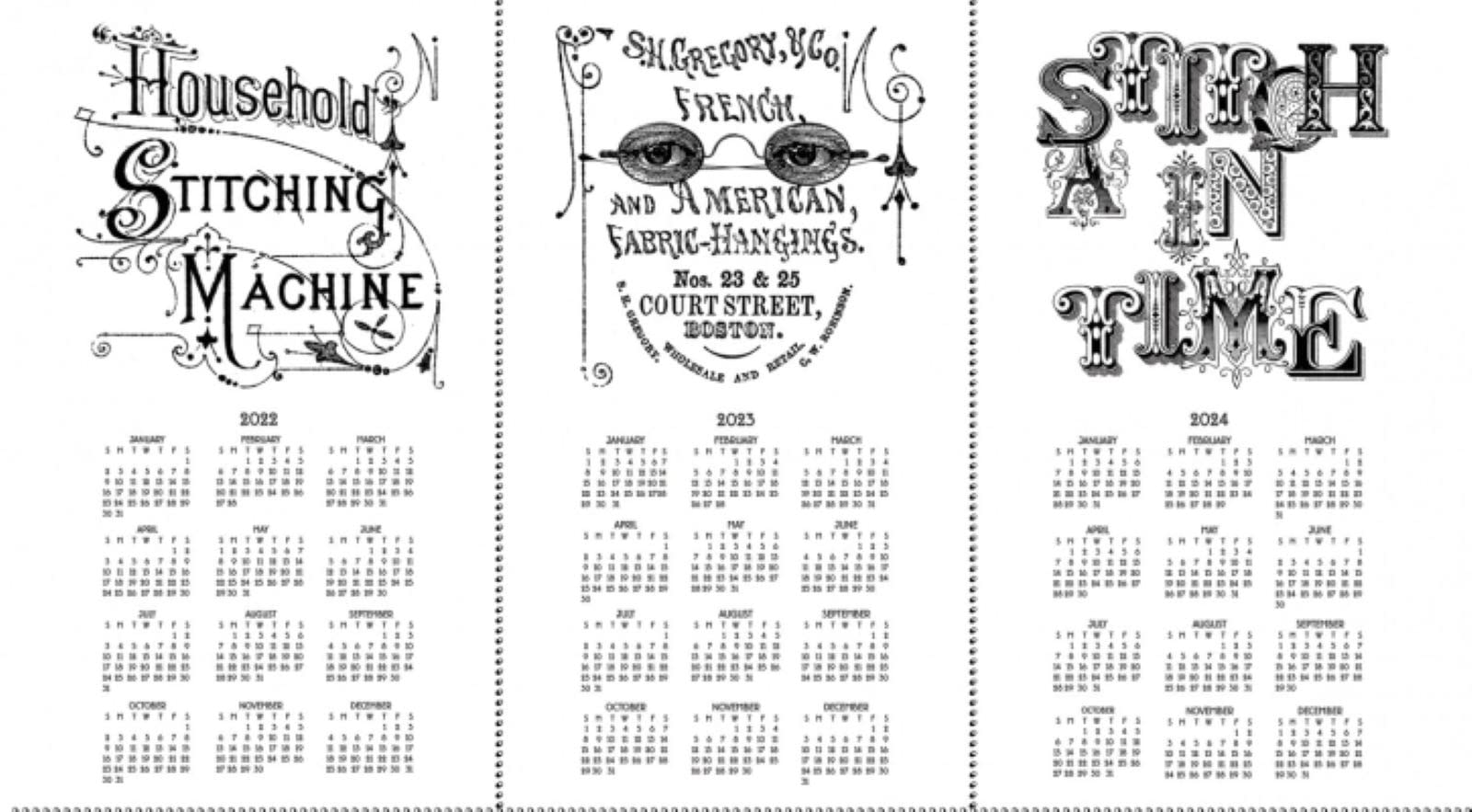 Amazon.com: Riley Blake She Who Sews VP11335 Canvas Calendar 24" Canvas  Panel