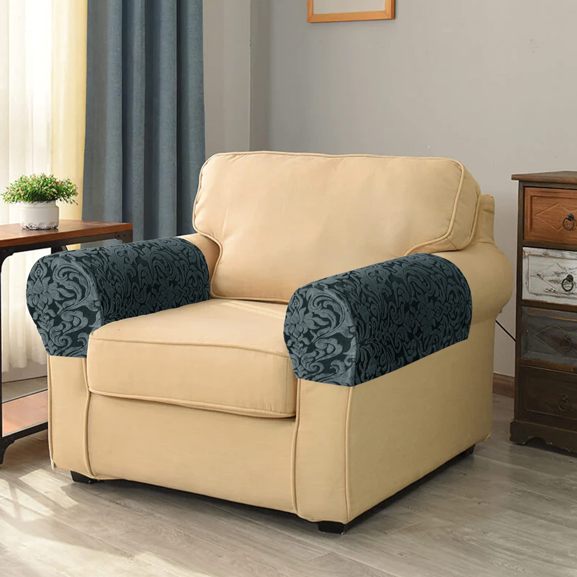 Copertura Poltrona Con Tasche Copribraccioli Divano 1/2/3 Posti Con Tasche - Fodera Antiscivolo Per Poltrone E Sedie Reclinabili Fodera Braccioli Antiscivolo