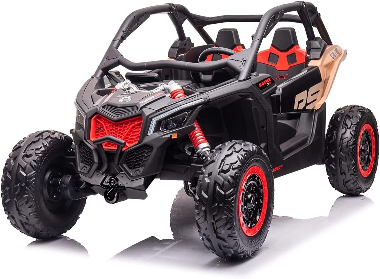 RAIDO Kids Ride on 4 Motors UTV Beach Buggy- BLACK
