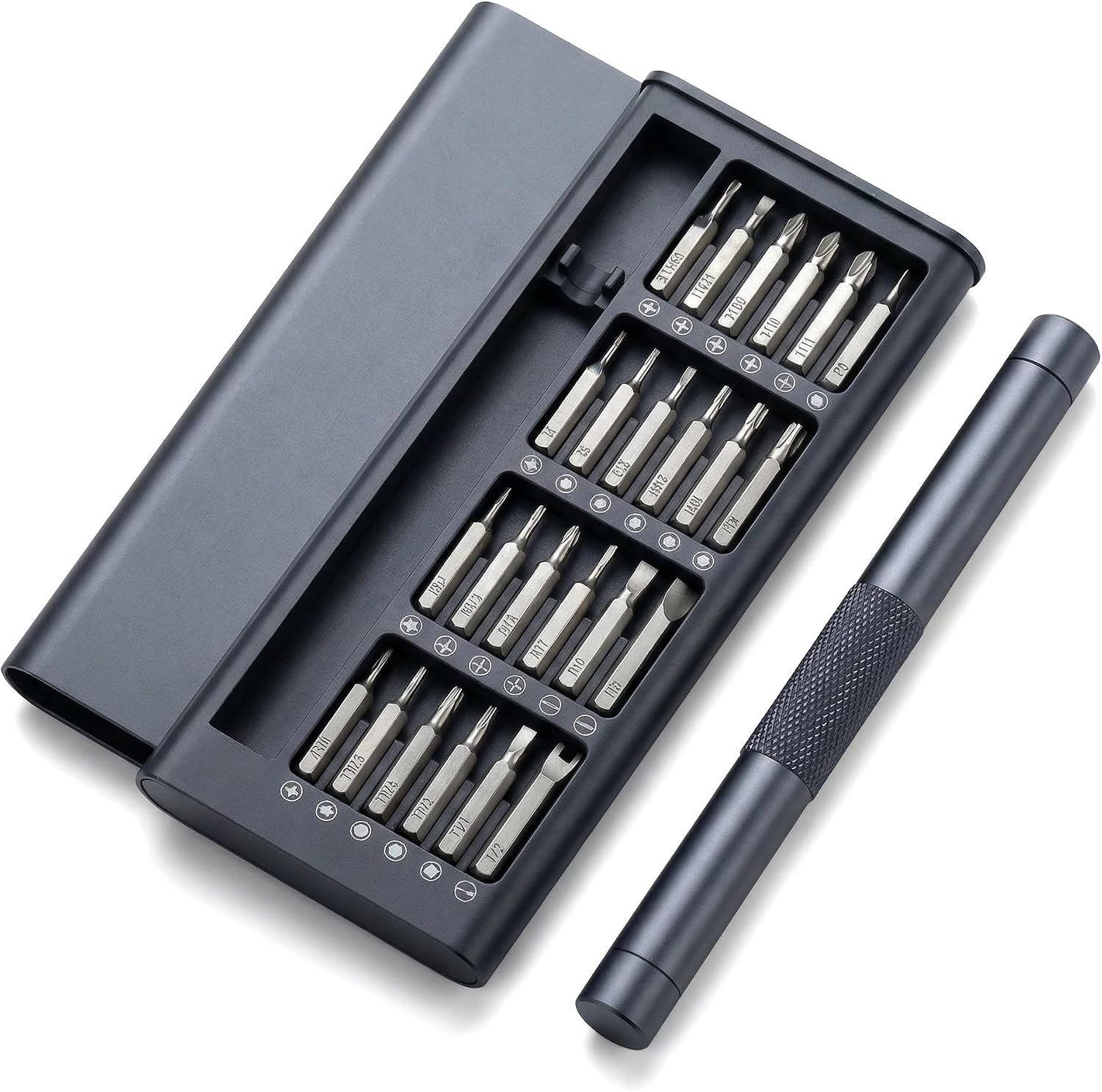 24-in-1 Precision Screwdriver Set, Mini Electronics Repair Tool Kit with Torx Bits, Magnetic Driver & Portable Case for MacBook, Laptop, iPhone, PS5, Xbox, Switch, Glasses, Watch & Ring Doorbell