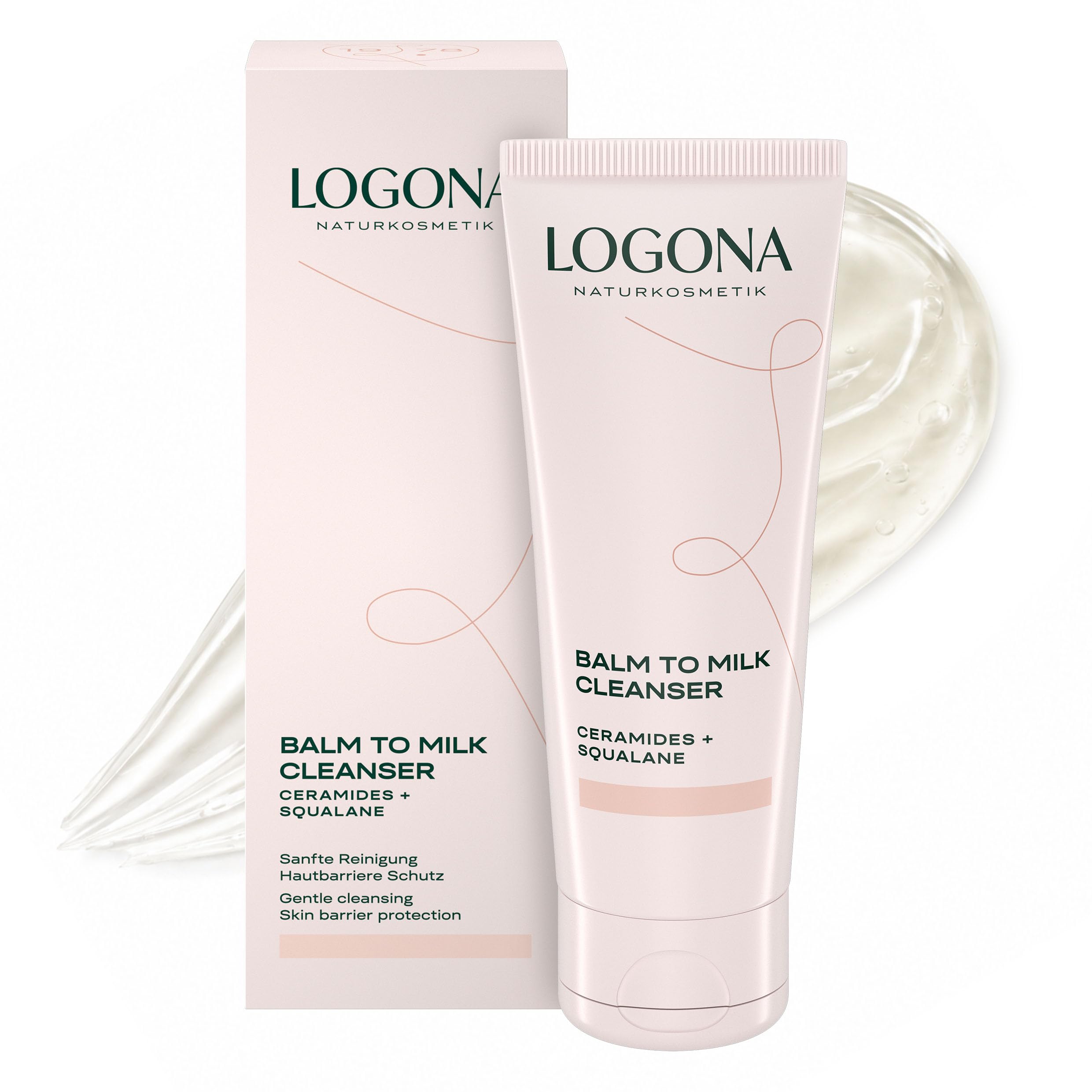 LOGONA Balm to Milk Cleanser 100ml, Reinigung & -pflege für reife Haut | Vegan, mit Ceramiden, Squalan & Sheabutter, reinigt sanft, entfernt Make up & pflegt die Haut, alkohol- & parfümfrei