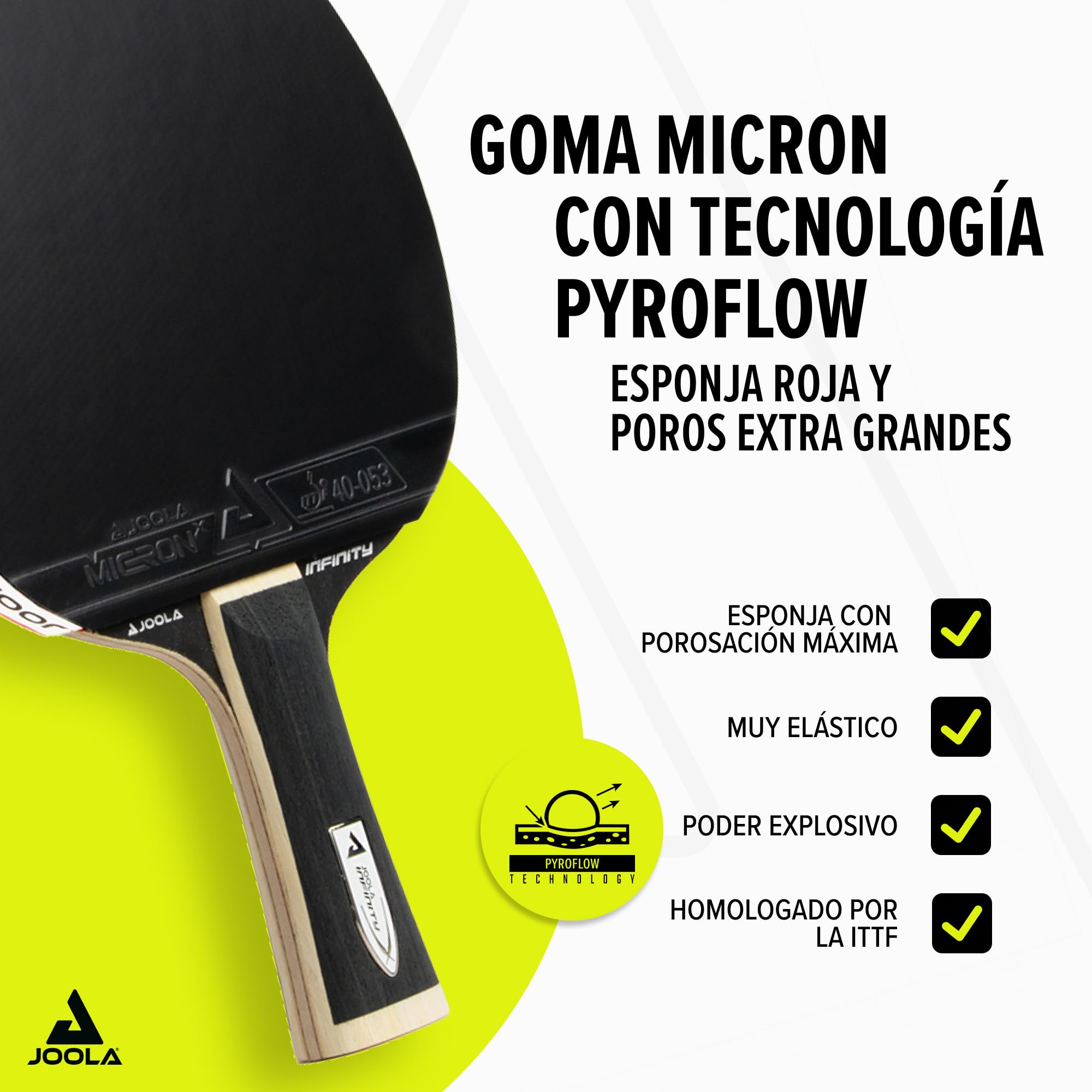 JOOLA Raqueta de tenis de mesa White Infinity Z – Raqueta profesional con revestimientos Micron X y caja magnética
