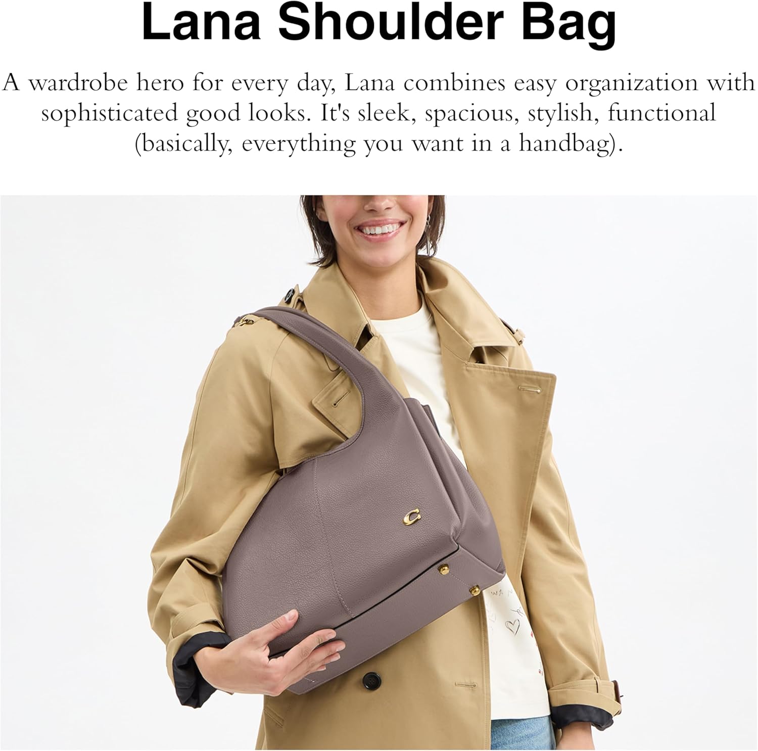 COACH Polished Pebble Leather Lana Shoulder Bag - Image 2