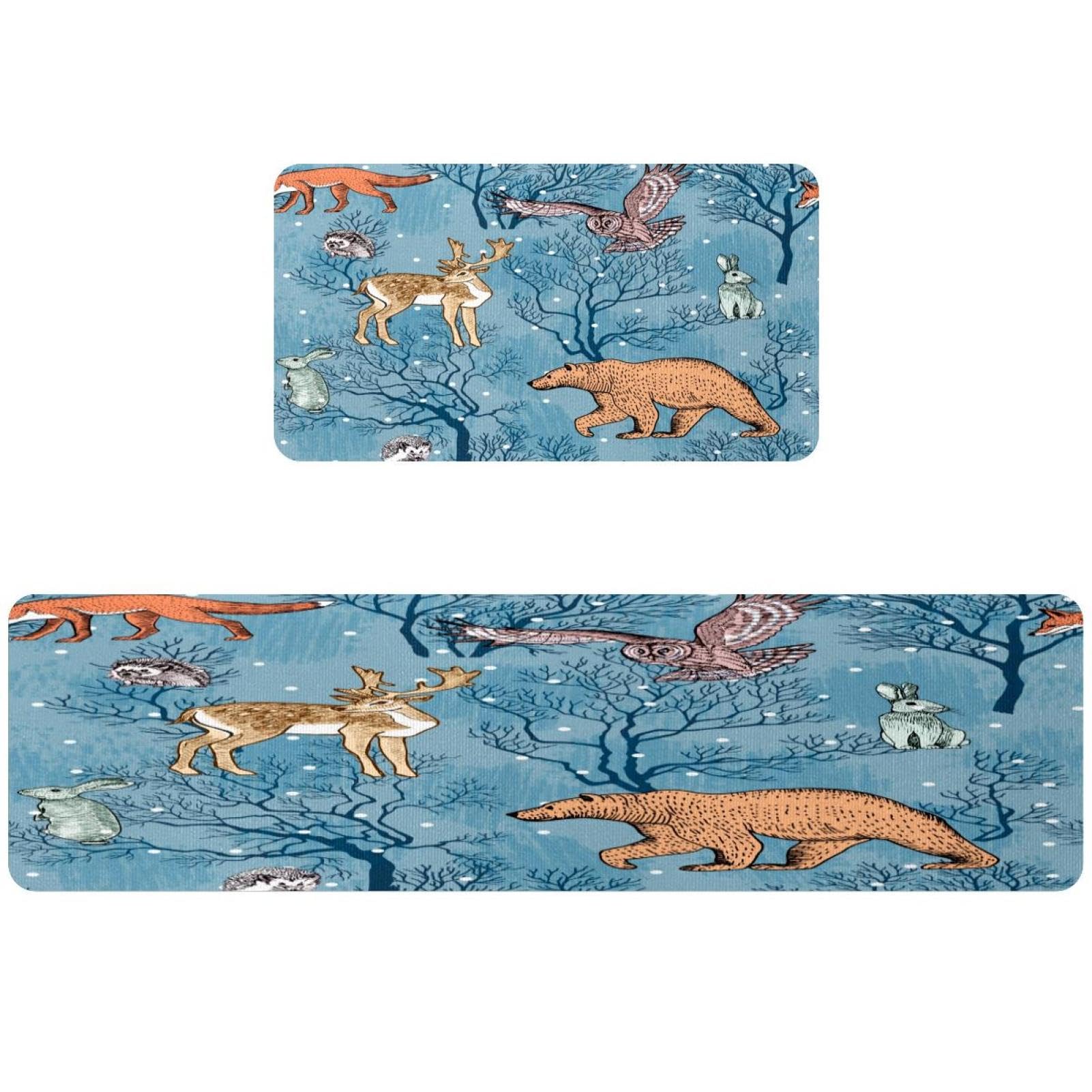 Tapis de cuisine absorbant et lavable lot de 2 avec envers de sécurité antidérapant