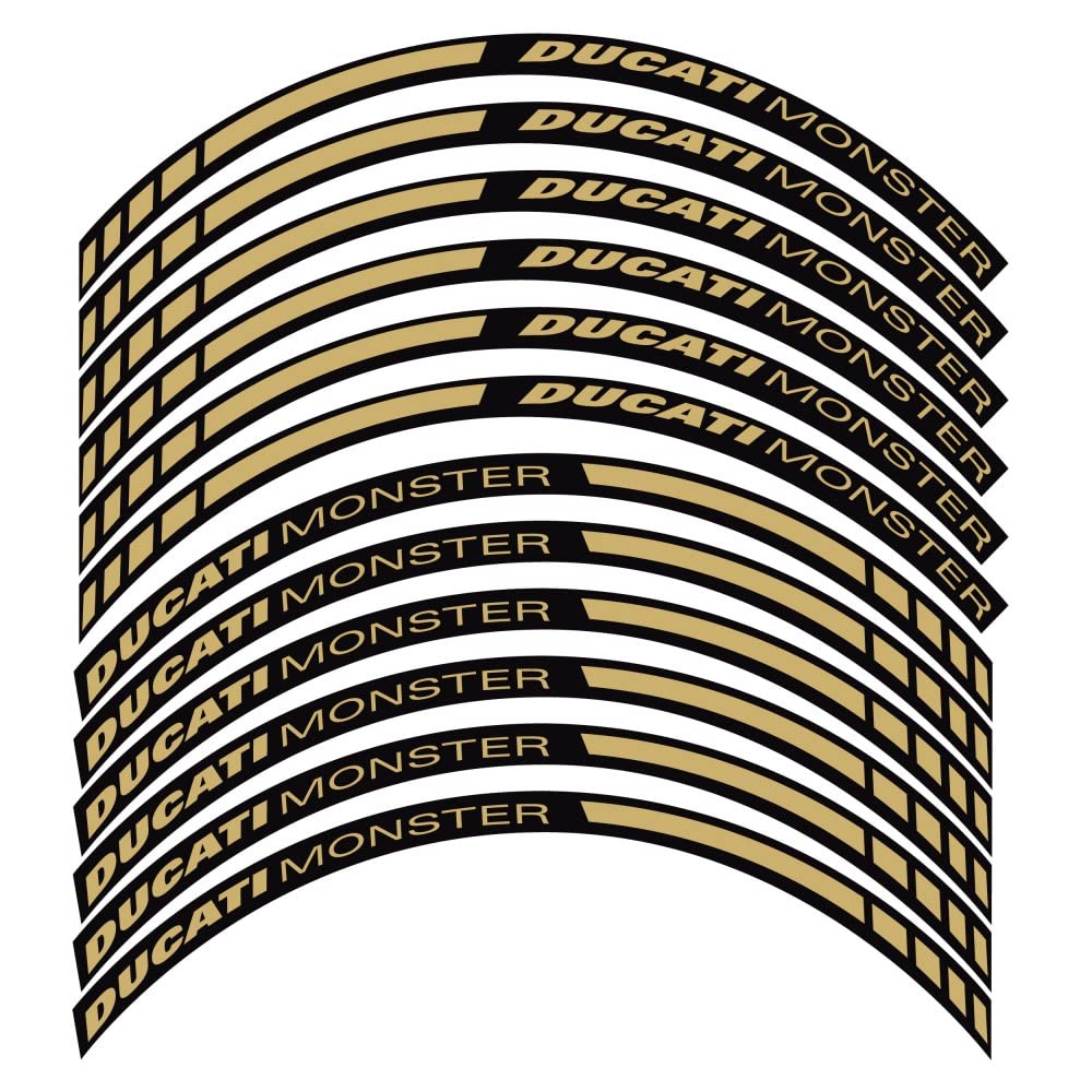 Kit autocollants pour jante moto Ducati Monster stickers roues liserés de jantes