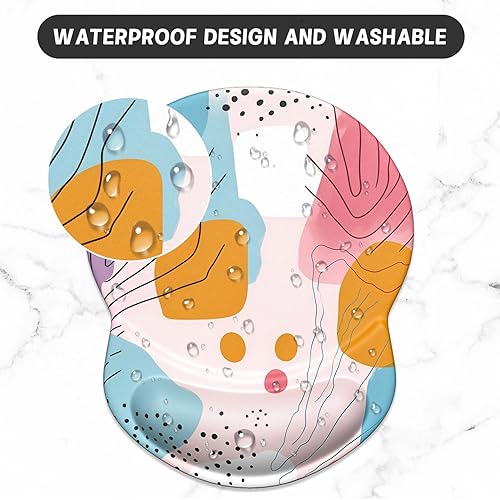 Miniatura 5 de ITNRSIIET Alfombrilla para mouse, alfombrilla de mouse con reposamuñecas, alfombrilla de mouse para mouse inalámbrico, ergonómica, bonita,