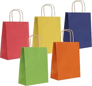 50 Sacchetti Regalo In Carta Kraft – Itenga – 23 X 38 Cm – Per Negozi, Regali E Confezioni - Foto 3