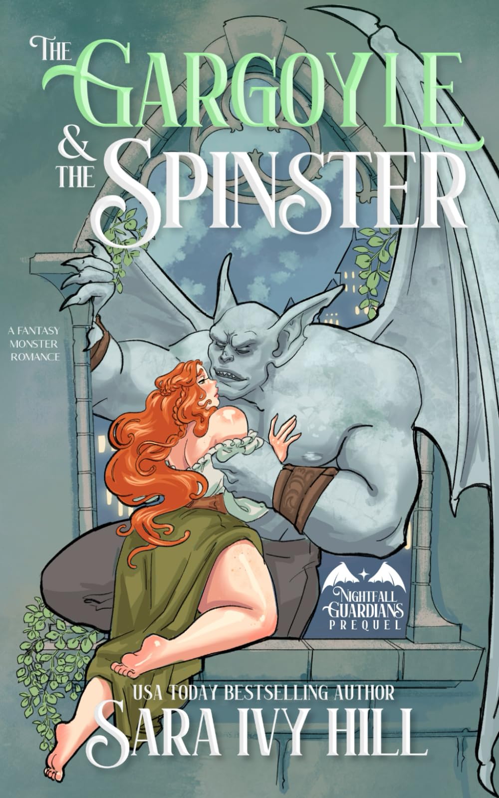 The Gargoyle and the Spinster: A Fantasy Monster Romance (Nightfall Guardians)
