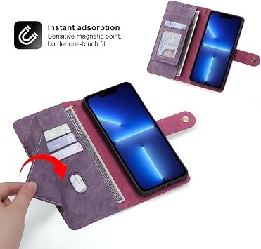 Compatible with OnePlus Nord CE5 5G Case, Notebook-type, Luxury PU Leather, Wallet Type Cover, Notebook Type Case, Stand Function, Card Pocket Storage Case, Stylish, Zipper Type, Coin Purse