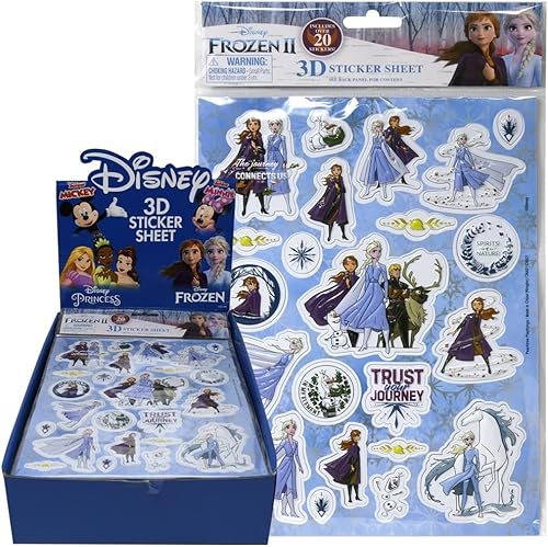 Cuadernos Disney Frozen 2 Puffy 3D Pegatinas Hoja Elsa Anna Kristoff Sven Olaf