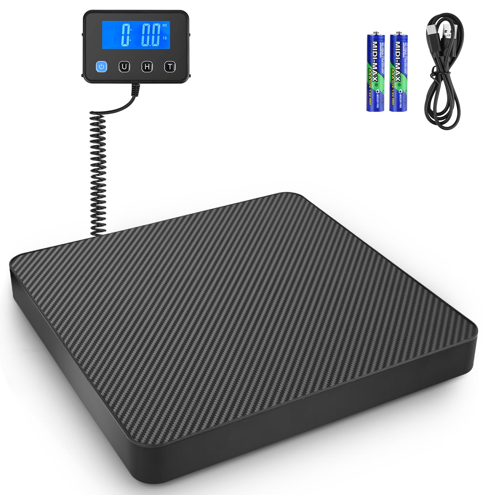 Báscula digital para paquetes, 40-200 kg, alta precisión, con función de retención y tara, para paquetes, equipaje, pantalla LCD externa