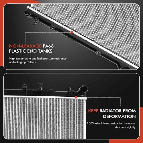 Miniatura 6 de A-Premium Conjunto de radiador de refrigerante del motor compatible con Subaru Impreza 2008 2009 2010 2011 2012 2013 2014 H4 2.5L turboalimentado,