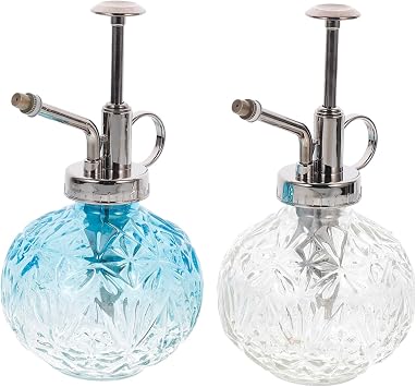 Milisten 2pcs Vintage Glass Watering Spray Bottle Small for Precise Flow Retro Design