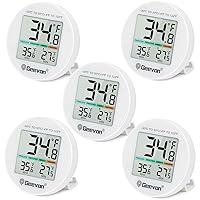 Vista 14 de Geevon Termómetro Digital Pequeño para Refrigerador Paquete de 2, IP65 Impermeable Uso Comercial y Doméstico, Función de Registro Máx/Mín
