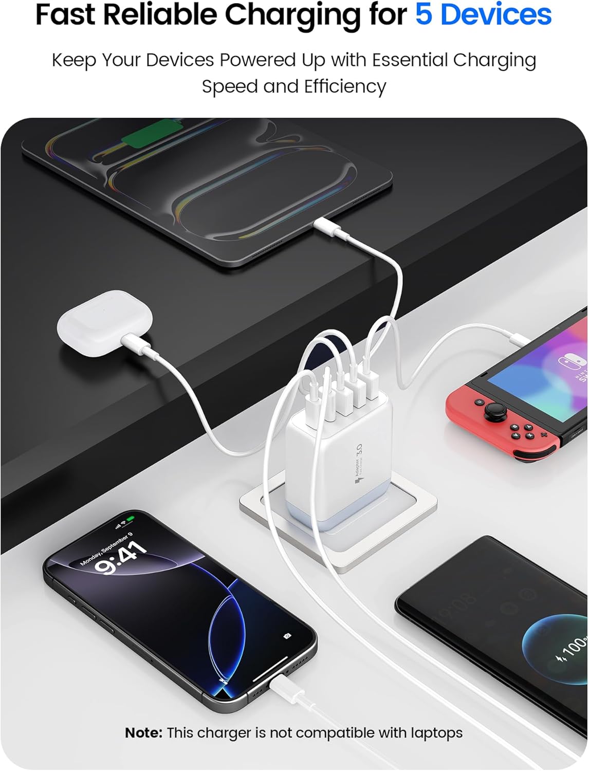 60W USB C Charger Block for iPhone 17 16 15,EIZLXQ 2-Pack USB C Wall Charger with Total 60W Max Output,10FT USB C Cable,Fast Charging Blocks for iPhone 17/16/15 Series,Galaxy,Pixel,iPad-Cream