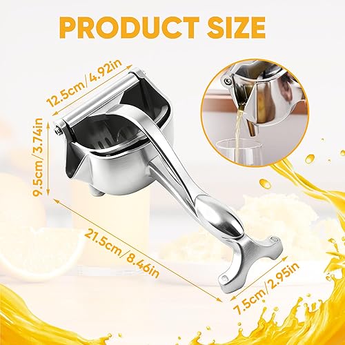 Miniatura 2 de Exprimidor manual, exprimidor de jugo de limón, prensa manual para extracción de jugo, prensa de cítricos, exprimidor de jugo, barra de mano,