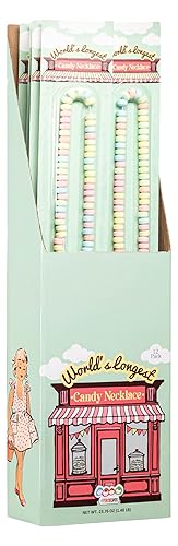Miniatura 6 de 4YoreElves Paquete de 12 collares de caramelo extralargos  Paquete a granel de collares de caramelo envueltos individualmente  Caramelos nostálgicos