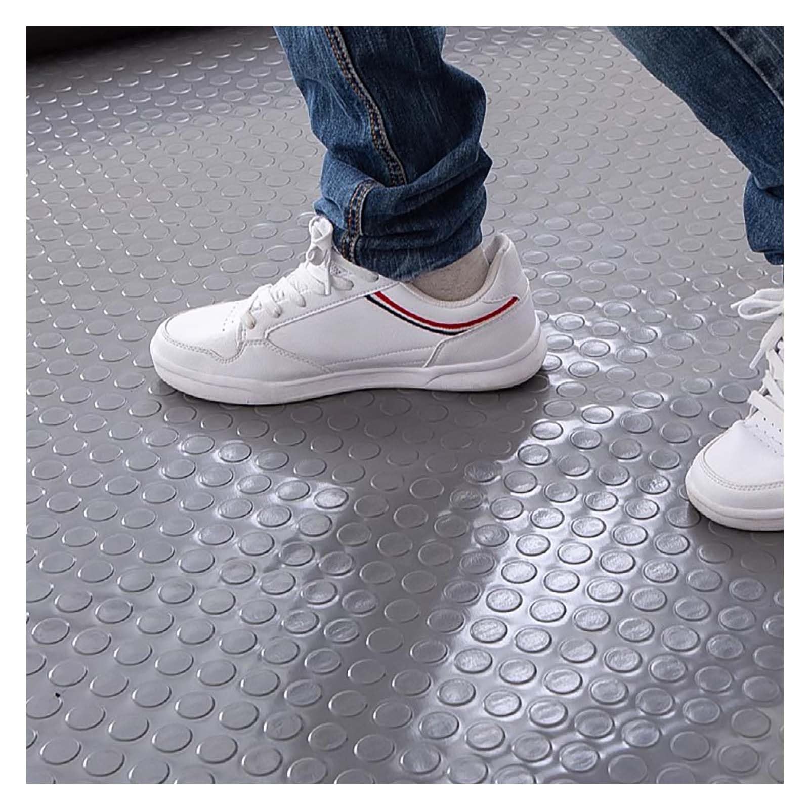 Tappetini in gomma PVC resistente, ideali per parcheggi e rimorchi, garage e capannoni, 90 x 100 cm