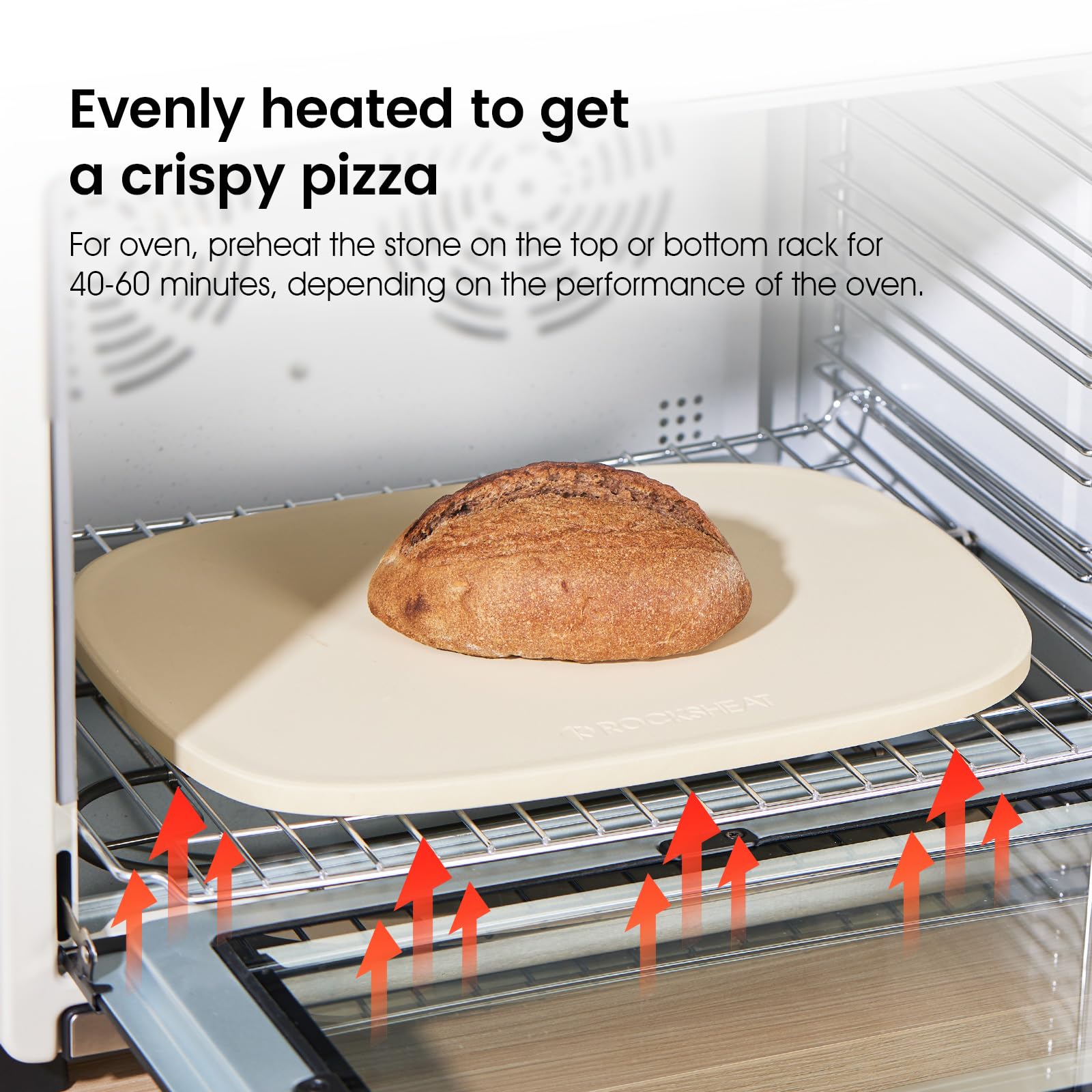 Pizzastein, einzigartige Form, 40 x 30 cm, Pizzasteine für Backofen, Grill, BBQ, robuster Cordierit-Backstein für Pizza & Brot & Kekse, innovatives unregelmäßiges Design, Grillstein