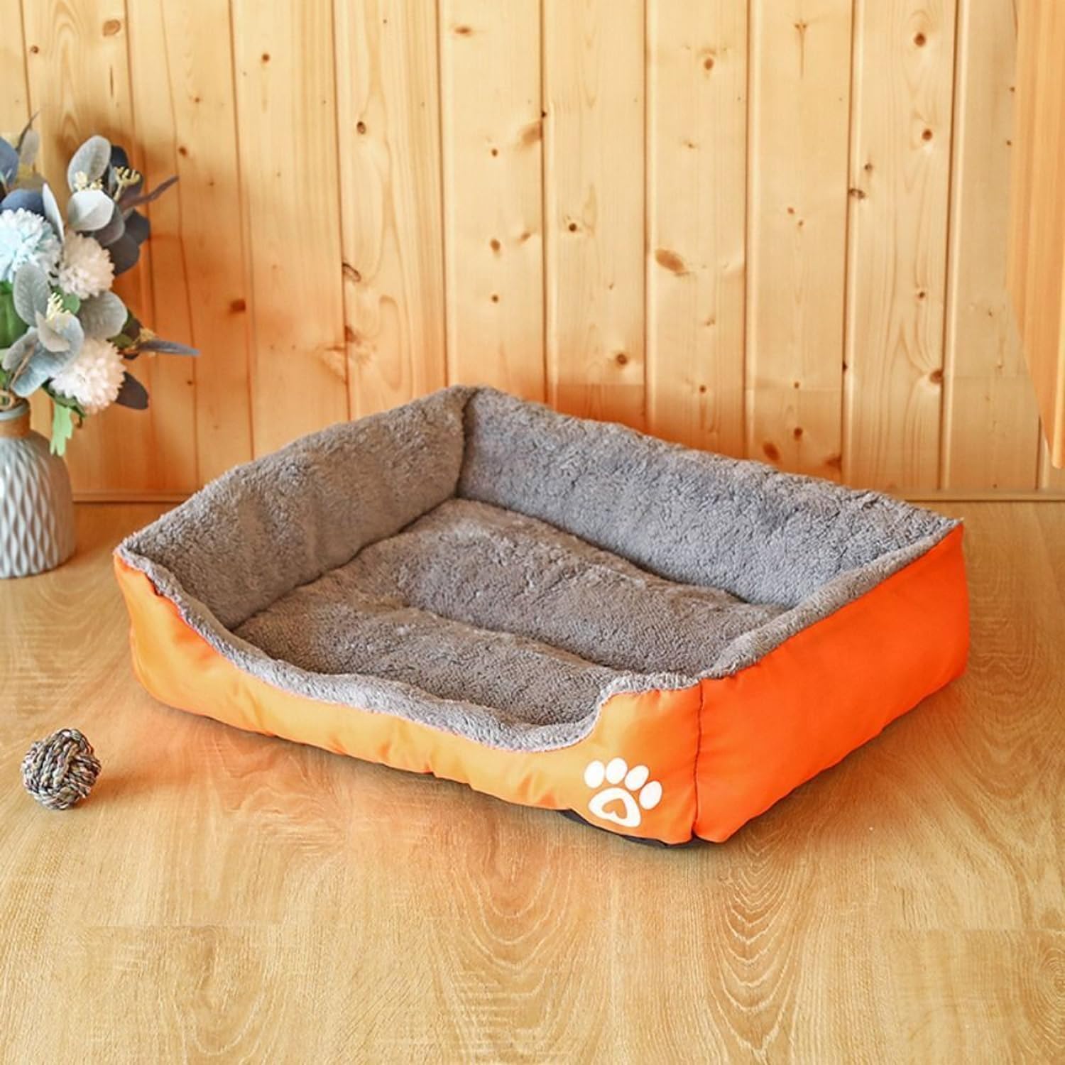Kuber Industries Dog & Cat Bed|Super Soft Plush Top Pet Bed|Oxford Cloth Polyester Filling|Machine Washable Dog Bed|Rectangular Cat Bed with Rise-Edge Pillow|QY036OR-M|Orange (B0CX4VNQFY) Amazon Price History, Amazon Price Tracker