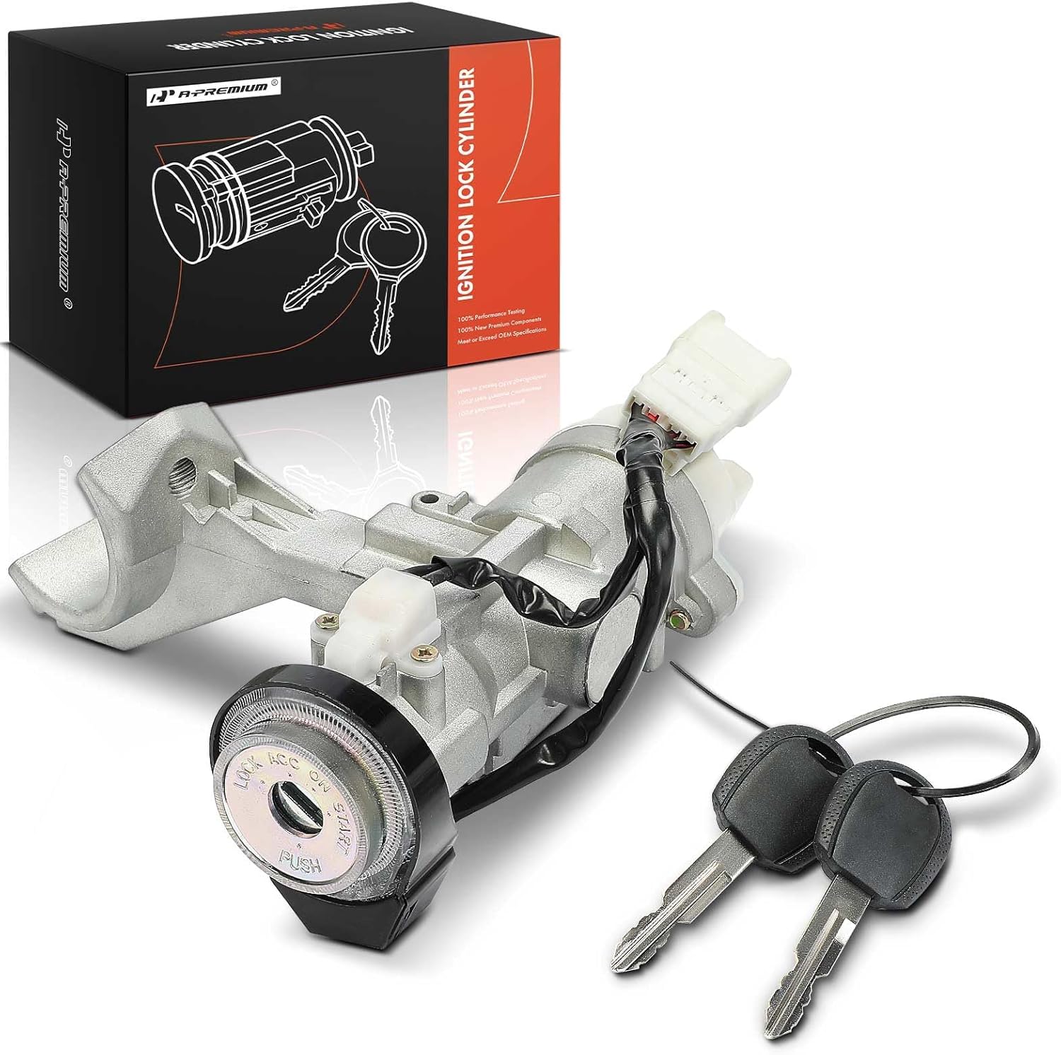 A-Premium Ignition Lock Cylinder with 2 keys Compatible with Kia Vehicles - Spectra, Spectra 5, 2.0L, 2005 2006 2007