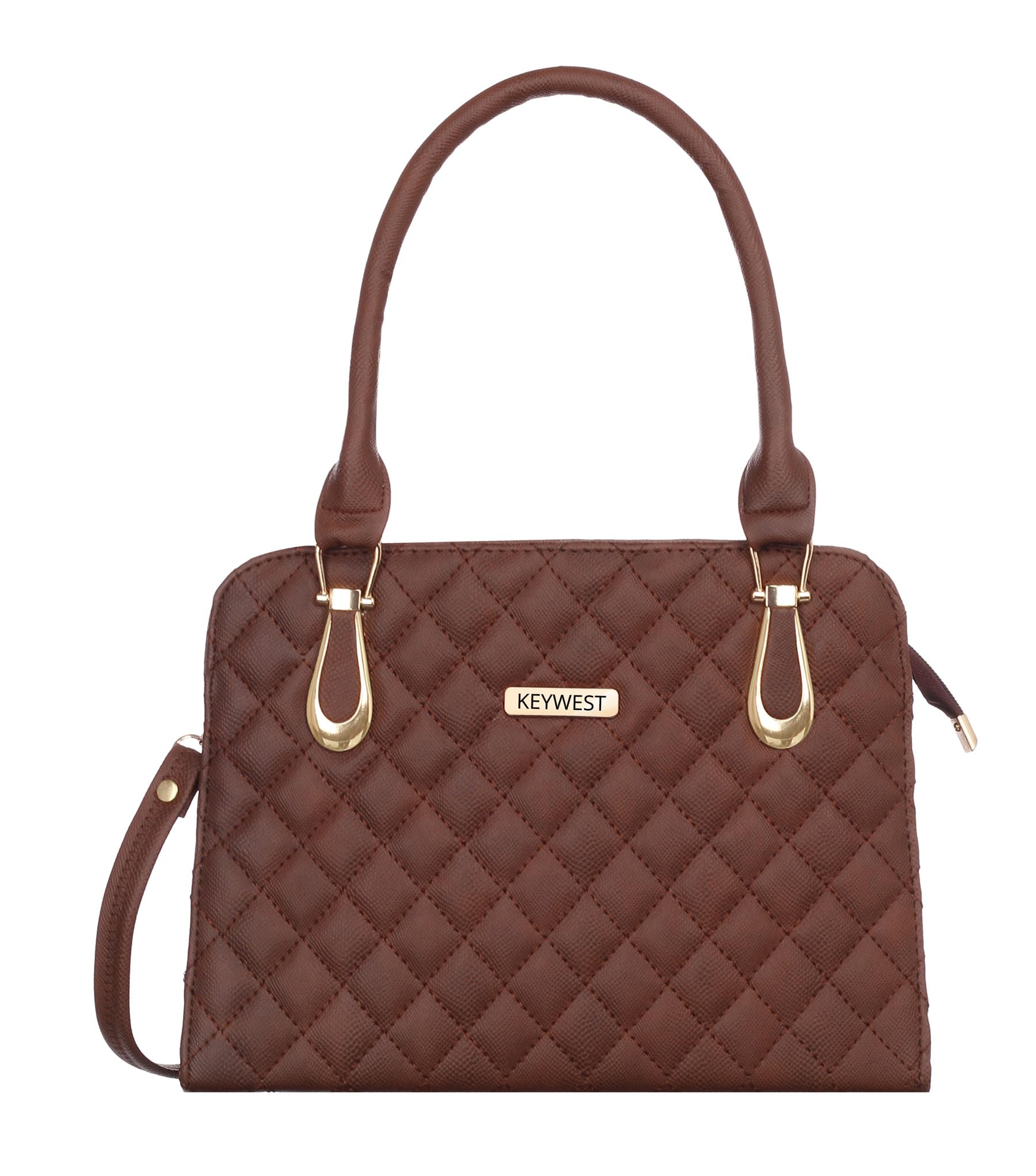 Keywest Womens Vegan Leather Polygon Handbags Shoulder Hobo Bag Ladies Purse (Brown) (Large) (B0CBCNMX9B) Amazon Price History, Amazon Price Tracker