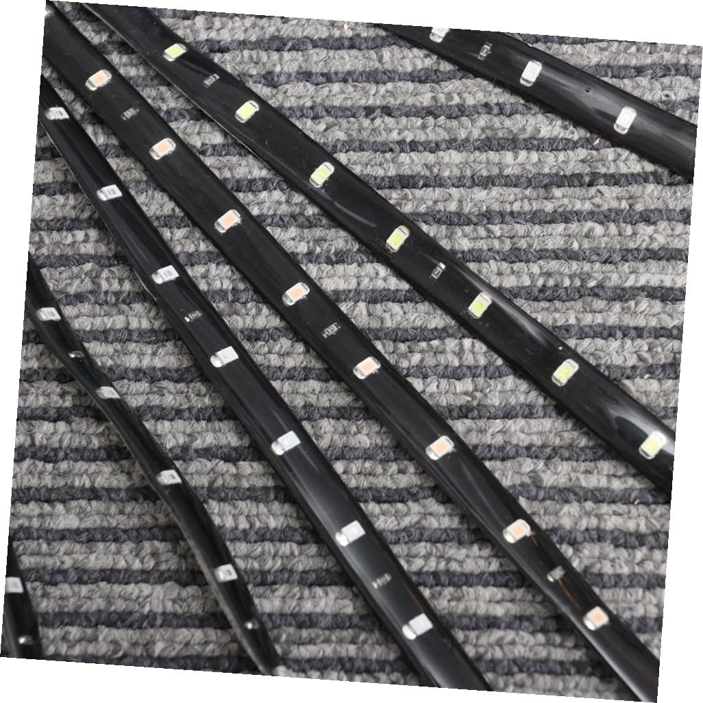 6pcs Flexible Led Car Strip Lights Led SMD Atmosphere Light Multiple Colors for Interior Decoration and Safety