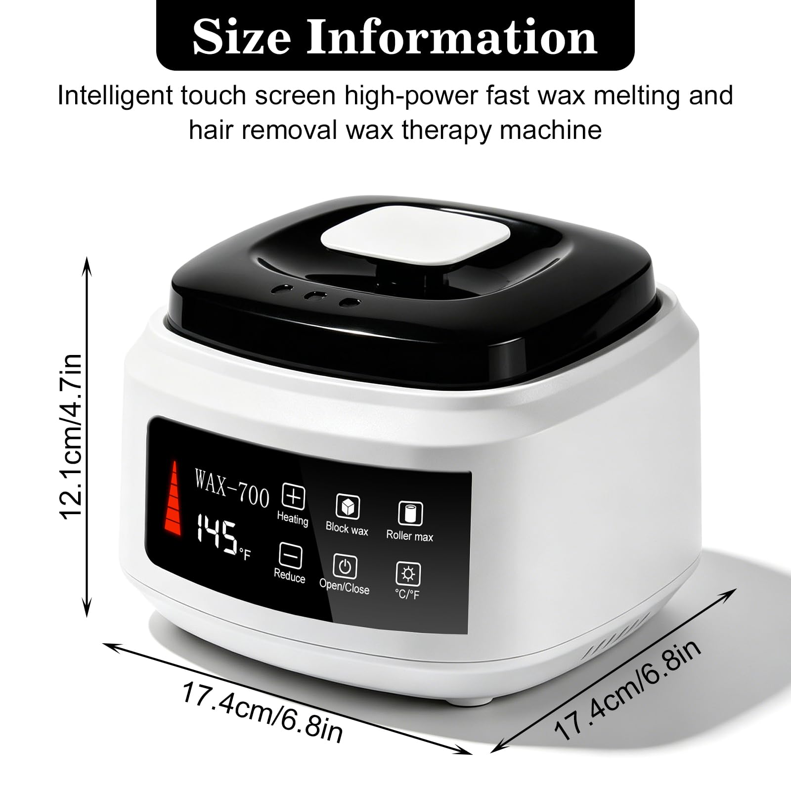 500 ML Wachswärmer, Waxing Set, Warmwachs Haarentfernung, Wax Maschine Wachswärme, Automatische Temperaturregelung, Haarentfernungs-Wachserhitzer, Wachsschmelzmaschine für Frauen Männer