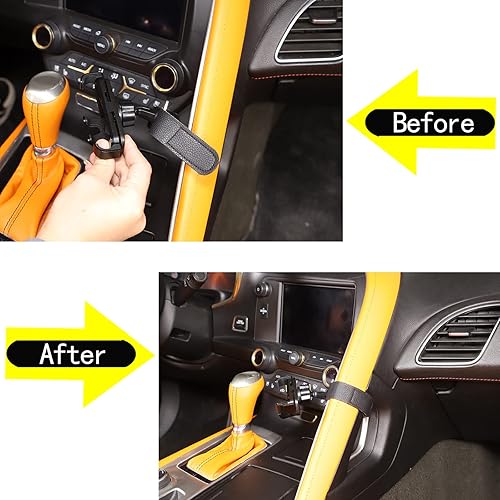 Miniatura 6 de Sekhyna Soporte central para teléfono con soporte de navegación GPS, aleación de aluminio y ABS, 1 unidad, compatible con Chevrolet Corvette C7