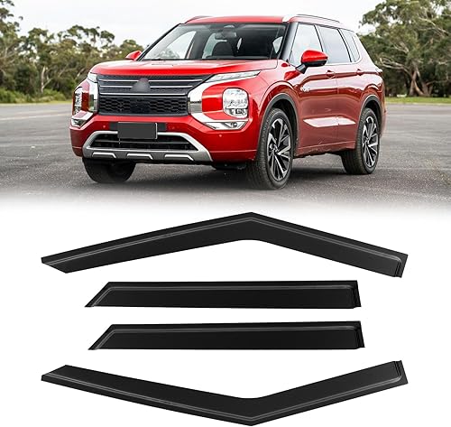 Miniatura 311 de Visera de ventana para Toyota 4Runner 2010-2024, protectores de lluvia de canal exterior, deflector de ventilación, sombra de viento, humo oscuro