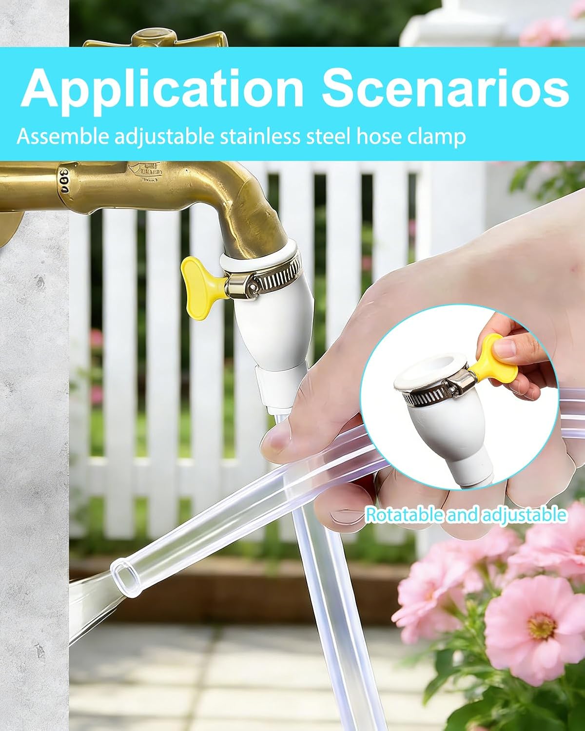 Sink Hose Attachment for Faucet 6.5FT Universal Bathtub Faucet Sprayer Attachment Flexible Silicone Hose for Sink Faucet Portable Handheld Shower Head for Pet Hair Washing Cleaning White