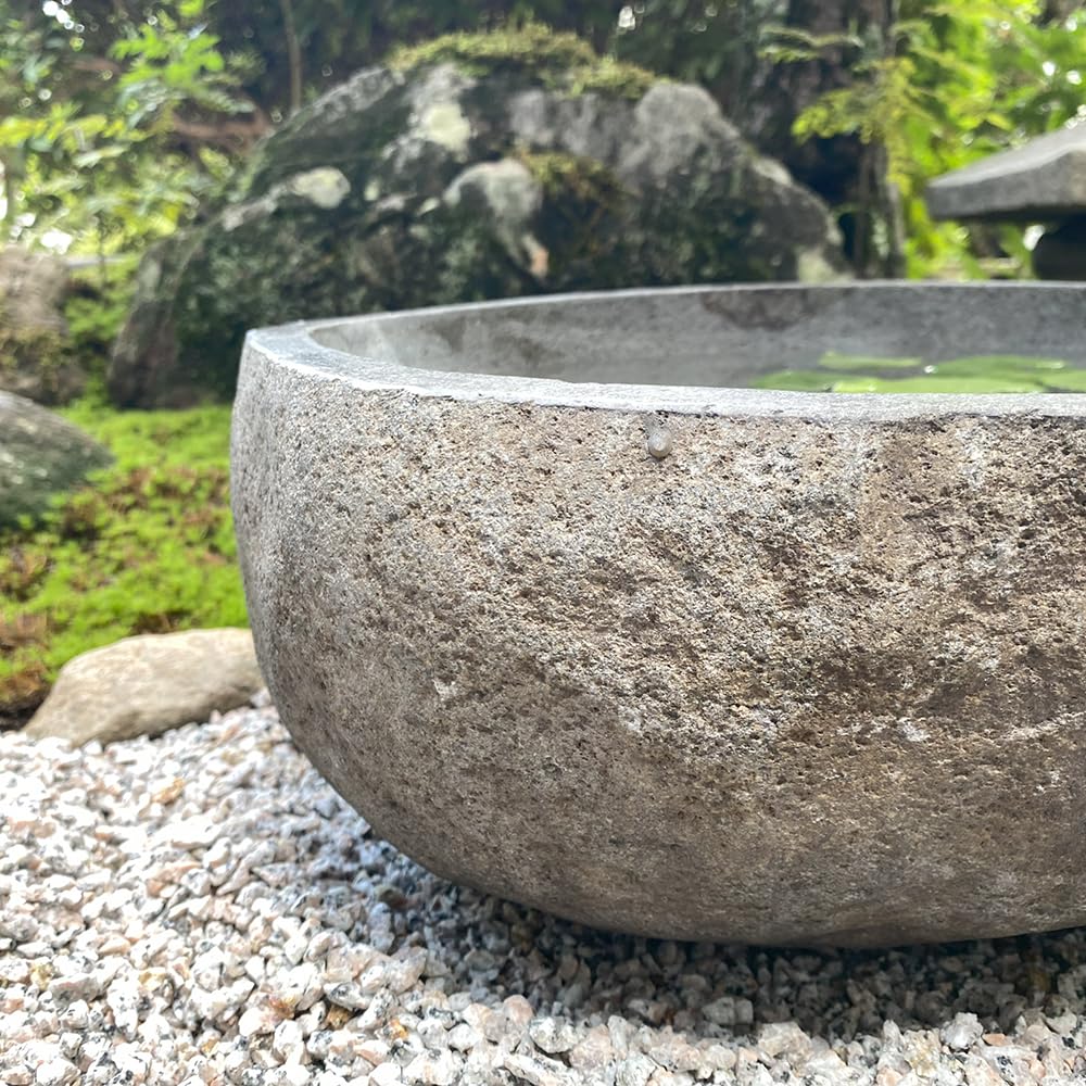 ガーデニング/西洋庭園/欧風石造り風の植木鉢】手水鉢蹲石臼彫刻