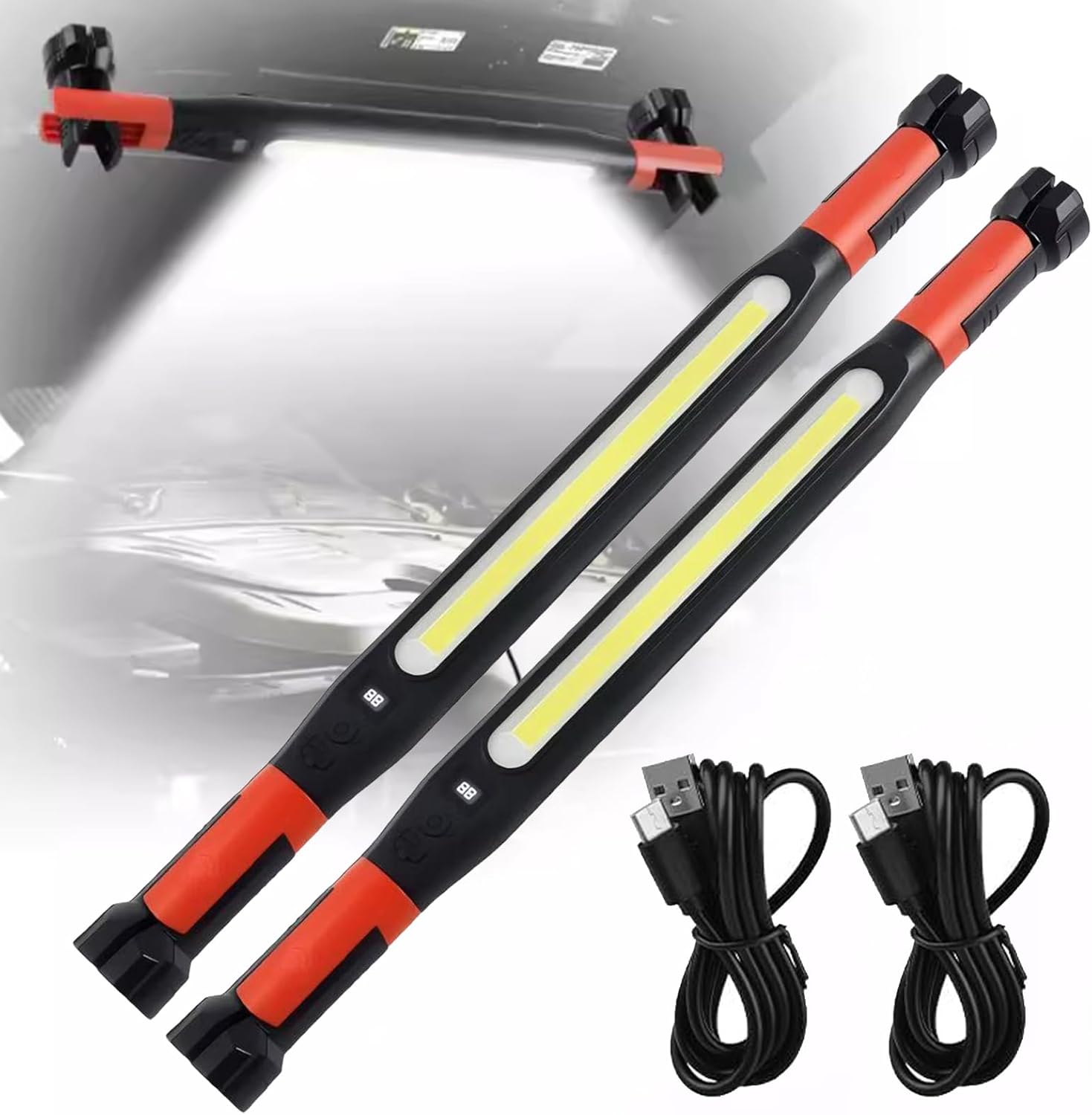 Upgraded Magnetic Work Light, 2026 New Rechargeable LED Work Light Bar, Under Hood Work Home Light Accessory Bar, Mechanic Light for Workshop Car Repairing Garage (1 Pcs)