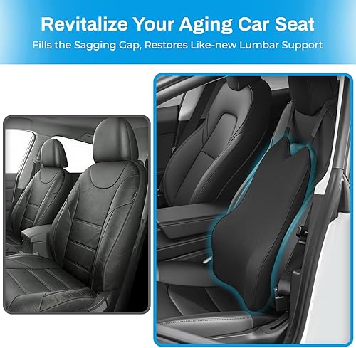 Miniatura 5 de soporte lumbar para asiento de automóvil de gomaespuma, cómodo, antiácaros, almohada para soporte lumbar, se ajusta automáticamente a la curva