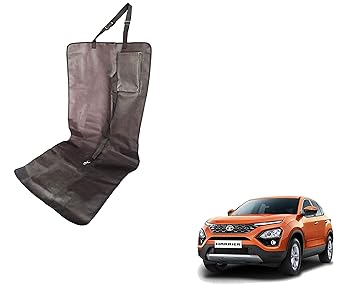 WolkomHome Waterproof Pet Dog cat Puppy Car Seat Protector pet Cover with Pocket & Dog Harness for Tata Harrier