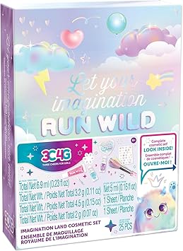 Make It Real 3C4G: Imagination Land Cosmetic Set - 25pc Complete Beauty Set, Blush, Eyeshadow, Lip Gloss, Nail Polish, Three Cheers for Girls, Kids Ages 8+