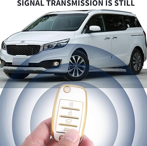 Miniatura 9 de Funda para llavero Kia de TPU suave, compatible con Rio Optima Soul Sportage Sorento Carens