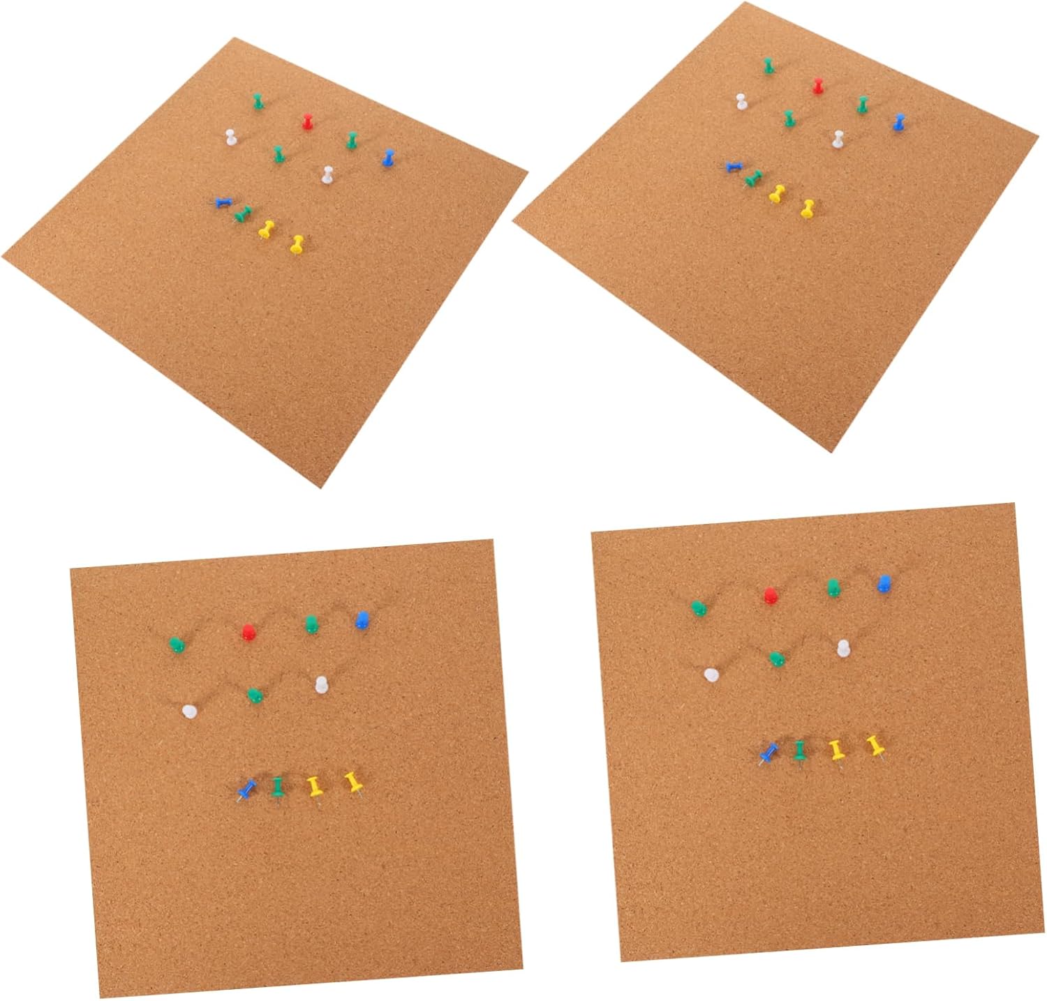 Holibanna Reusable Self-Adhesive Cork Board Creative Bulletin Board for Photos Announcements and Displays Square Soft Cork Material for Home and Office Use