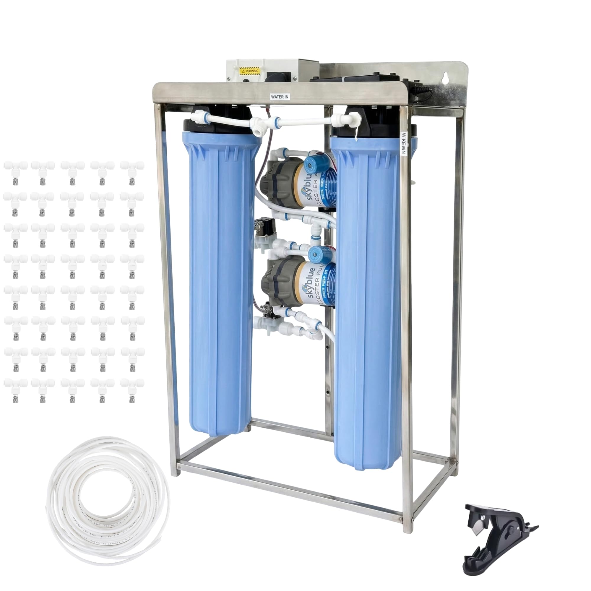skyblue Premium Fogger Kit with 100 nozzles with 3/8" Fittings for Dairy Farms, Restaurants, Cafes and Outdoor Spaces Misting-image-12