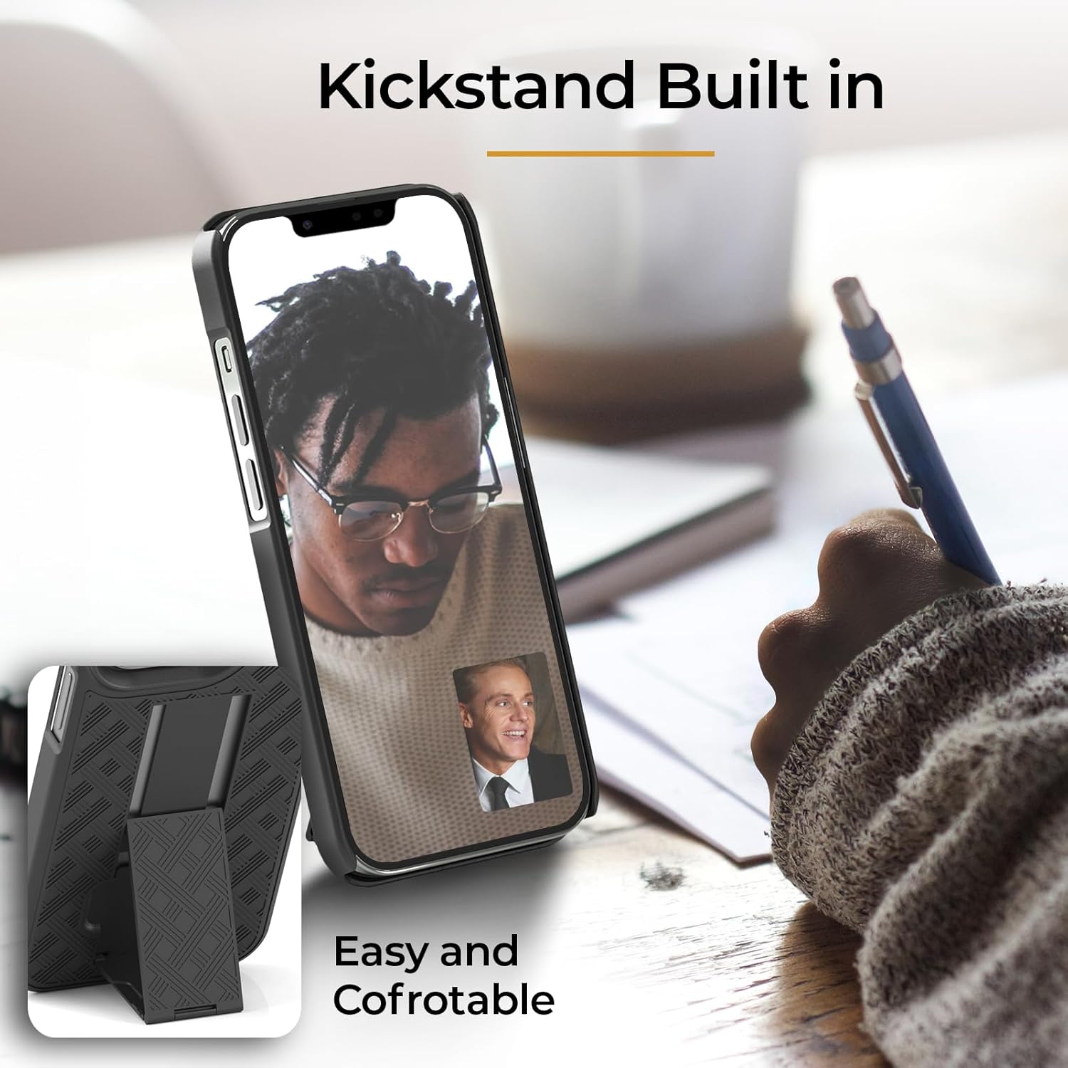 MOTIVE for iPhone 14 Plus Holster Case, Belt Clip Case for Apple iPhone, Shell Holster Combo 14 Plus, Slim Rugged Drop Shockproof Protective Cover with Kickstand (6.7" Plus) | Ranger Series - Image 7