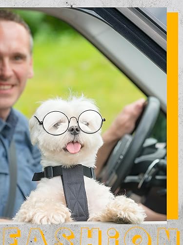 Miniatura 6 de Lothee Gafas pequeñas para muñeca, con borde de alambre de metal, lentes transparentes, lentes de vestir para muñecas, lentes de sol clásicos retro