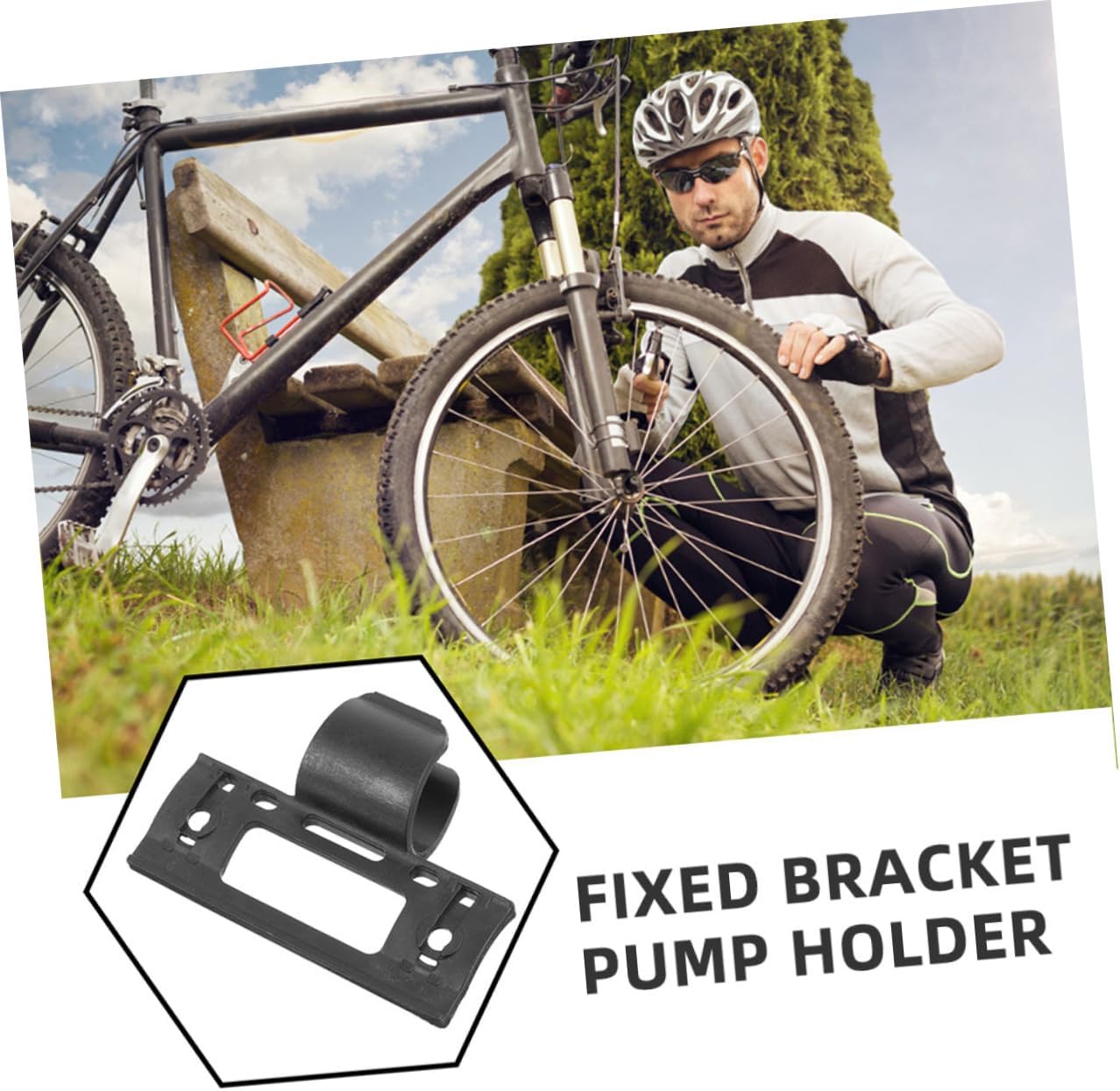 Bike Pump Holder Bracket Frame Mount Pump for Cycling Portable Sturdy Black Universal Compatibility