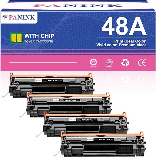 Game-Changer 48A Toner Cartridge Replacement for HP 48A CF248A Black Toner Cartridge Compatible with HP Pro M15w M15a M16w M16a MFP M29w M29a M28w M28a Printer(4 Pack)