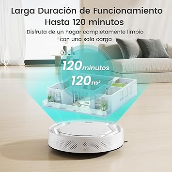 LEFANT M210 Robot Aspirador Ultra Delgado 79mm, Control por App, Bajo Ruido, Compatible con Alexa, Boquilla Anti-enredos, Ideal para Pelo de Mascotas y Suelos Duros6