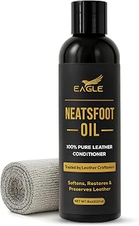 100% Pure Neatsfoot Oil – 250 mL Leather Conditioner & Restorer | Softens, Preserves & Protects Saddles, Boots, Bags & Leather Gear | Deep Conditioning Formula