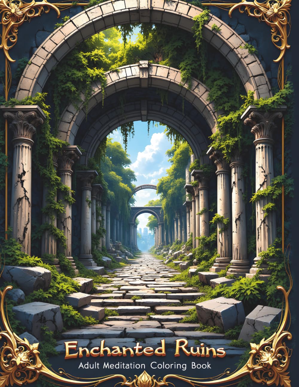 Enchanted Ruins: Adult Meditation Coloring Book