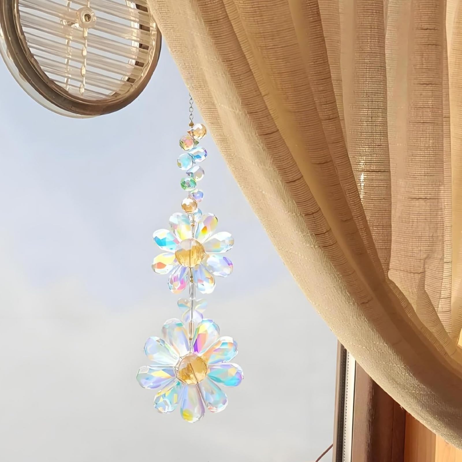 Acchiappasole Cristallo, Pendenti Prismi Cristallo, Suncatcher Ciondoli, Appeso Arcobaleno Prisma Finestra, Ciondolo Ornamento Sfere, per Casa Giardino Finestra