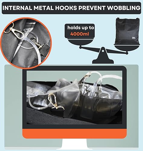 Miniatura 8 de Soporte para bolsa de catéter, soporte para bolsa de drenaje de orina, con cubierta de tubo de drenaje y correa ajustable, fundas para bolsa de