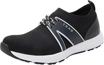 TRAQ by Alegria Womens Qool Lace-Up Smart Shoe-Black-42 EU 11.5-12 US