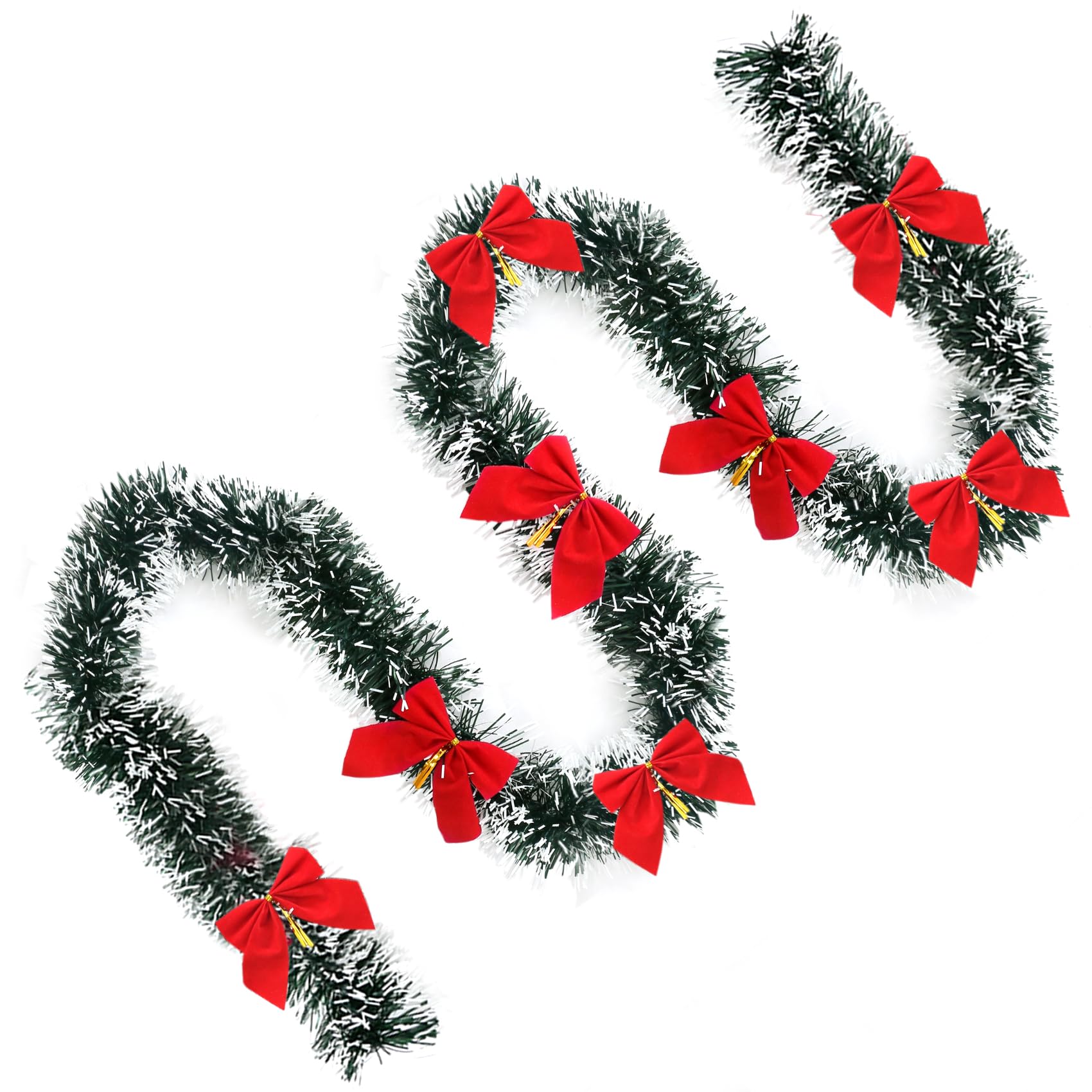 Guirlande de Noël intérieur extérieur LARDUX vert foncé blanc 10 m